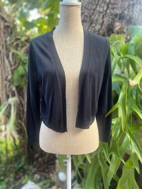 Talbots Lightweight Sweater- Open-Front Cropped